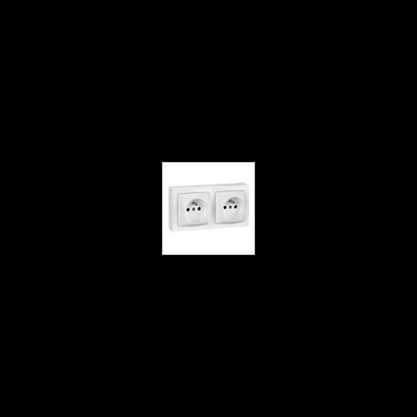 Prise 2x2P pré-câblée LEGRAND 086076