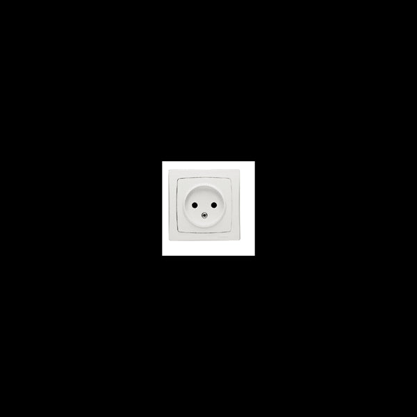 Prise 2P avec éclips de protection appareillage saillie complet Blanc 16A LEGRAND 086022
