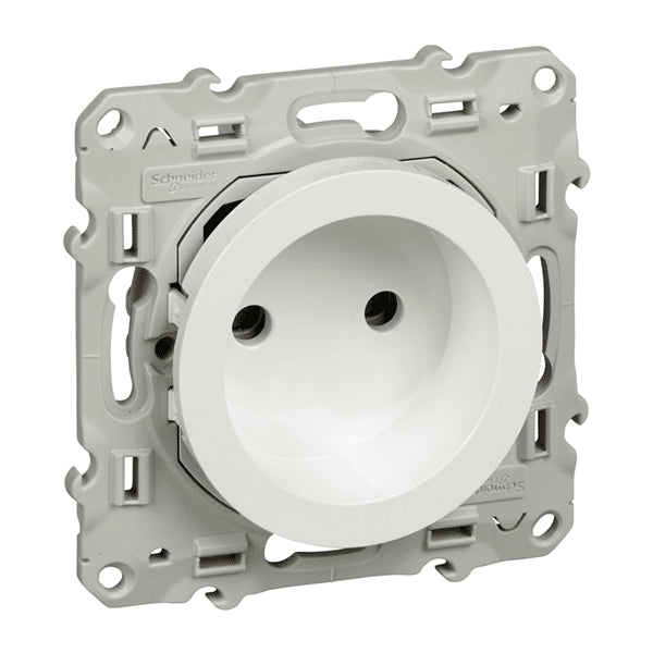 Schneider Odace prise de courant 2P connexion à vis blanc - S520033