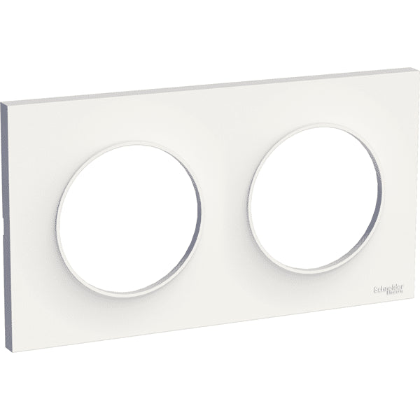 Schneider Odace STYL plaque 2 postes blanc - S520704