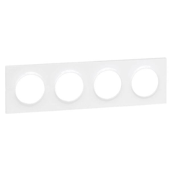 Schneider Odace STYL plaque 4 postes blanc S520708