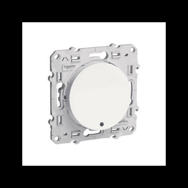 Schneider Odace poussoir blanc lumineux LED bleue à vis S520276