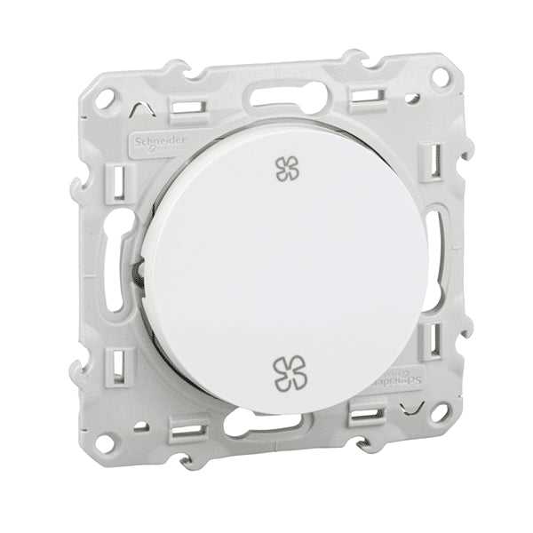 Schneider Odace interrupteur VMC blanc sans position arrêt S520233