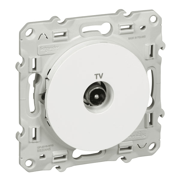 Schneider Odace prise TV blanc à vis S520445