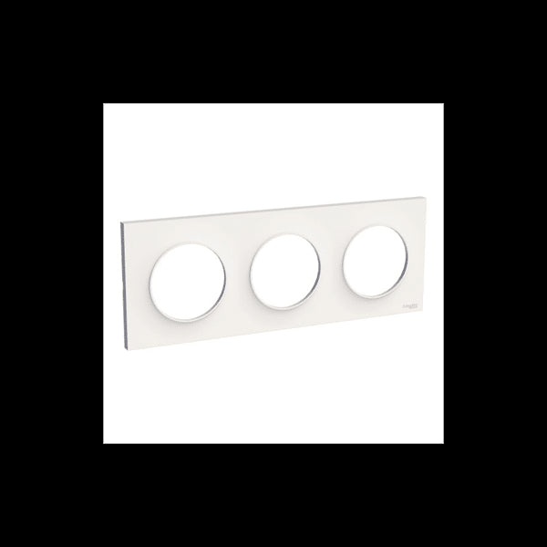 Schneider Odace STYL plaque triple 3 postes blanc - S520706
