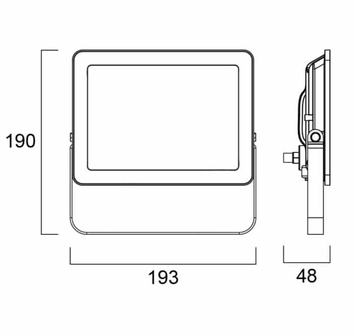 Projecteur Led extérieur 50W 4500lm 830 IP65 noir Sylvania 0047968