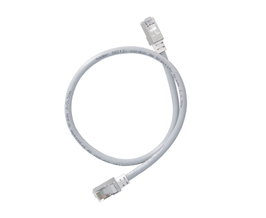 Cordon de brassage RJ45/RJ45 Grade 3 0.50m HAGER TN712