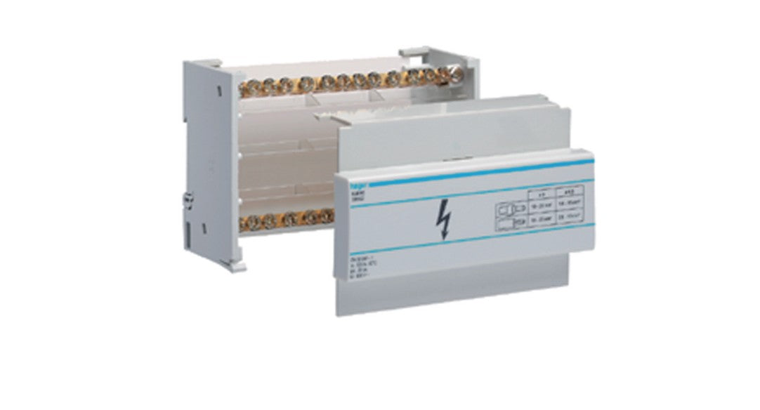 Répartiteur à barettes bipolaires 100A HAGER KJ01A