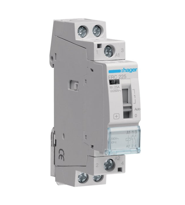 Contacteur commande manuelle 25A 2F 230V HAGER ERC225