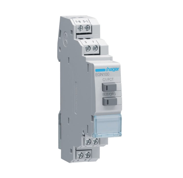 Interrupteur horaire 1 voie multi-fonctions Bluetooth - Hager EGN100