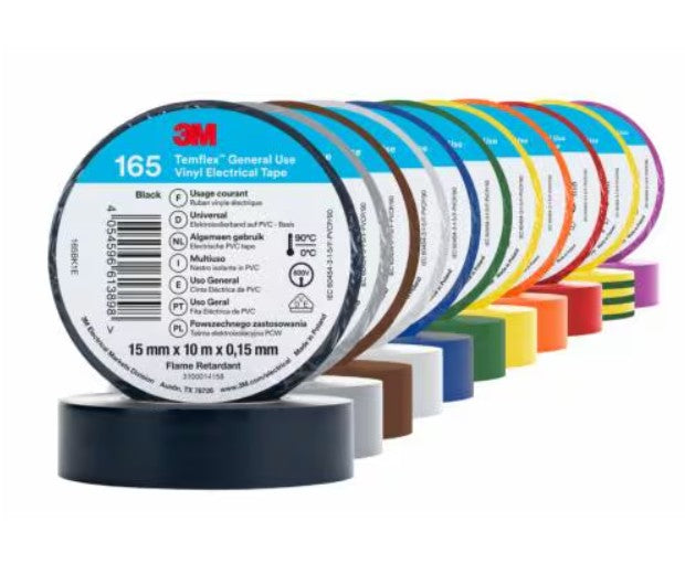 Ruban isolant électrique 3M™ Temflex™ 165 - 15mm x 10m -