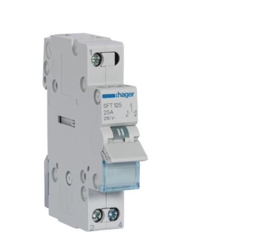 Inverseur à point milieu unipolaire 1x25A Hager SFT125