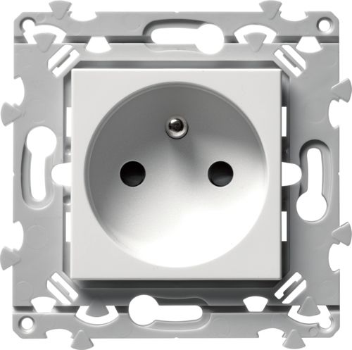 Prise de courant Essensya 2P+T - blanc Sanvis 16A 250V - Hager WE100