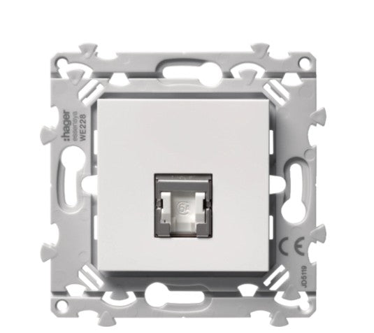 Prise internet RJ45 Essensya catégorie 6 FTP Hager WE224