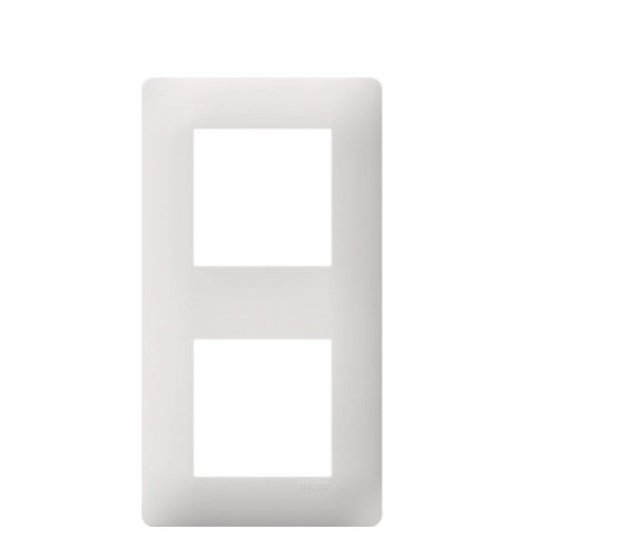 HAGER Essensya plaque 2 postes entraxe 71mm blanc WE402