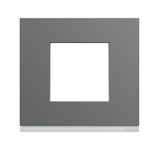 Plaque gallery plastique peint 1 poste taupe Hager WXP0902