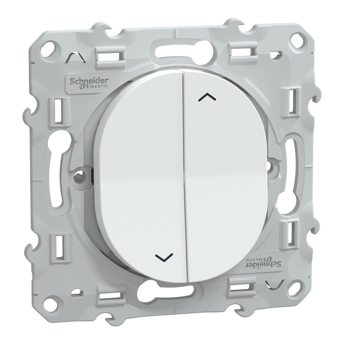 Schneider Ovalis interrupteur volets roulants blanc - S320208