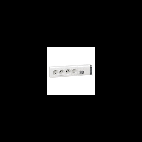 Prises interrupreur voyant 4x2P+T LEGRAND 050613