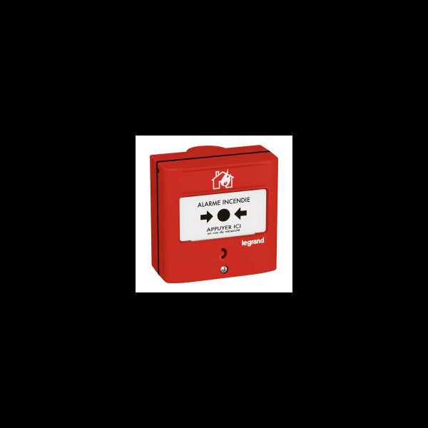 Déclencheur manuel équipement d'alarme incendie conventionnel standard Legrand 138012