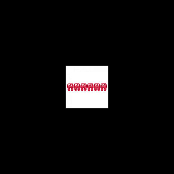 Repère CAB 3 pour filerie 0,5 à 1,5 mm² chiffre 2 rouge 038212
