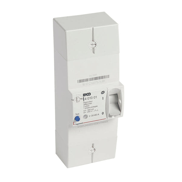 Disjoncteur de branchement Enedis bipolaire 60A 500mA instantané - Legrand401051