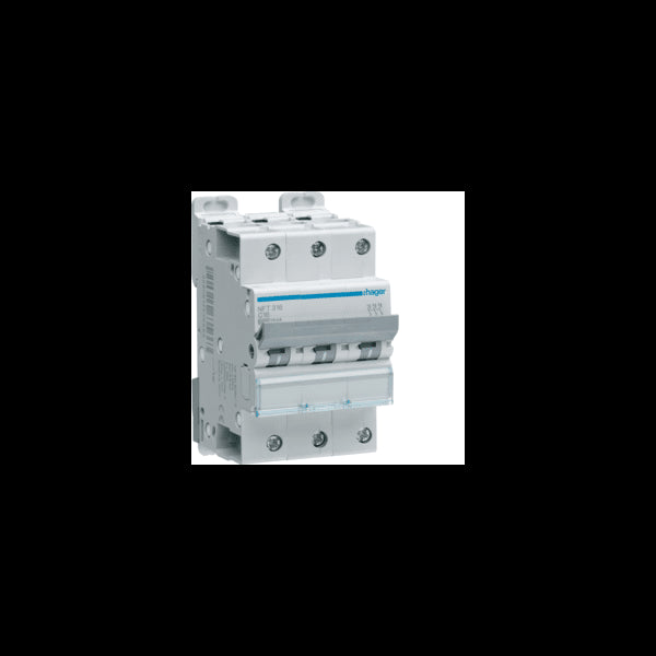 Disjoncteur 3P 6/10kA Courbe C 20A 3 modules HAGER NFT320