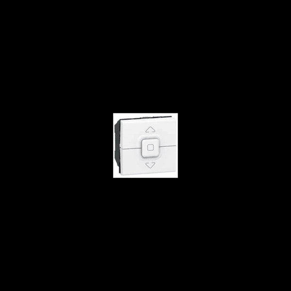 Poussoir pour volets roulants programme Mosaic 6A 2 modules Blanc LEGRAND 077025