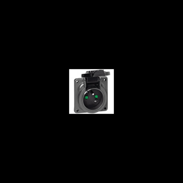 Prise fixe 2P+T à brochage domestique Hypra IP44 250V 053903