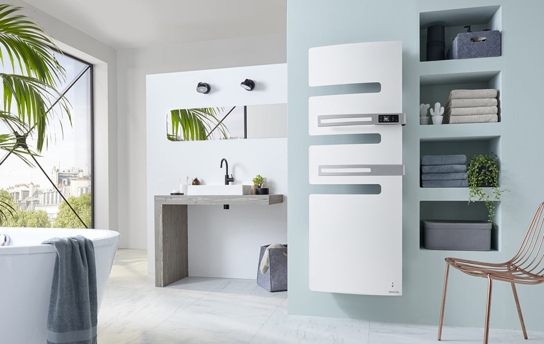 Sèche serviette électrique connecté Serenis Premium 1750W - mât à droite - Atlantic