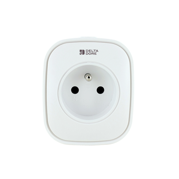 Prise connectée Zigbee blanc - Easy Plug avec mesure de la consommation - Delta Dore
