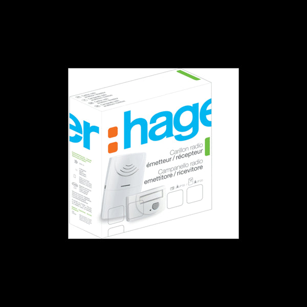 HAGER Pack Mélody 10 carillons sans fil avec émetteur et récepteur 53621