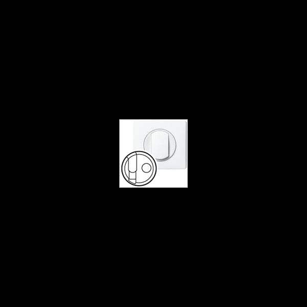 Enjoliveur pour prise téléphone RJ 45 + TV simple programme Céliane blanc LEGRAND 068239
