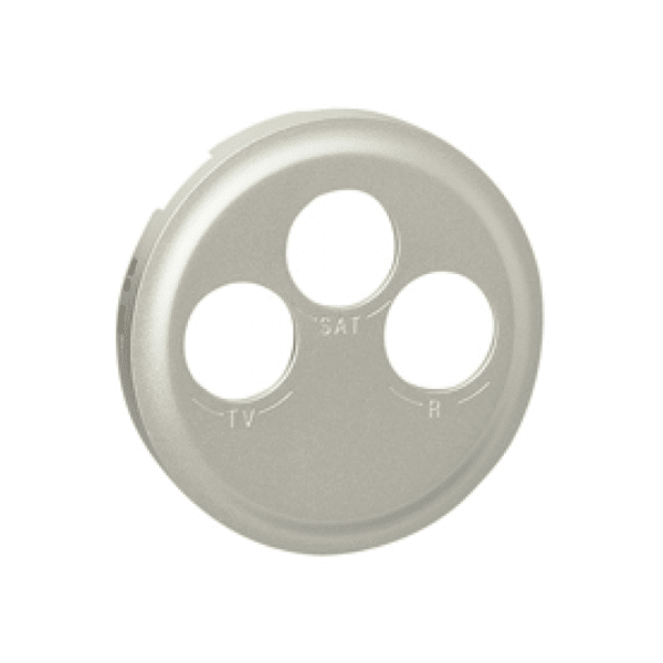 Hager WK742T KALLYSTA - Doigt D'enjoliveur Pour Prise TV/FM/SAT, Couleur Titane