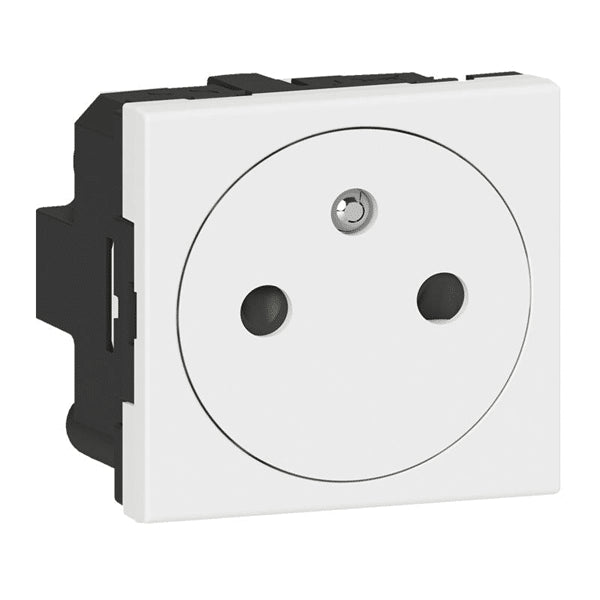 Prise de courant 2P+T Mosaic - 250V 16A 2 modules - LEGRAND 077111L