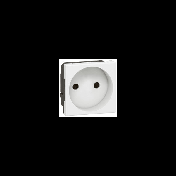 Prise Programme Mosaic 2P droite 2 modules Blanc LEGRAND 077110