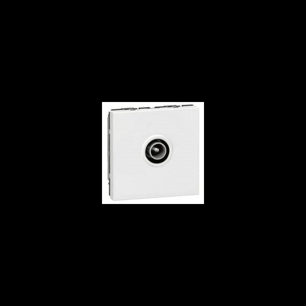 Prise TV simple programme Mosaic Ø9.52mm Mâle 2 modules enjoliveur blanc LEGRAND 078782