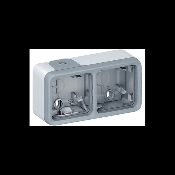 Boitier à embouts plexo 2 postes horizontaux IP55 LEGRAND 069672