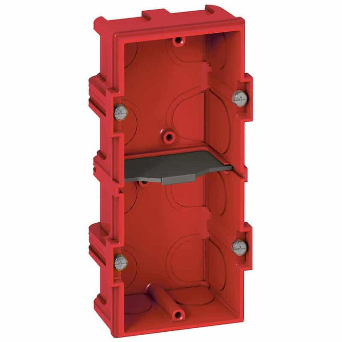 Boîte d'encastrement Batibox maçonnerie 2 postes 4/5 modules profondeur 40 mm 080142