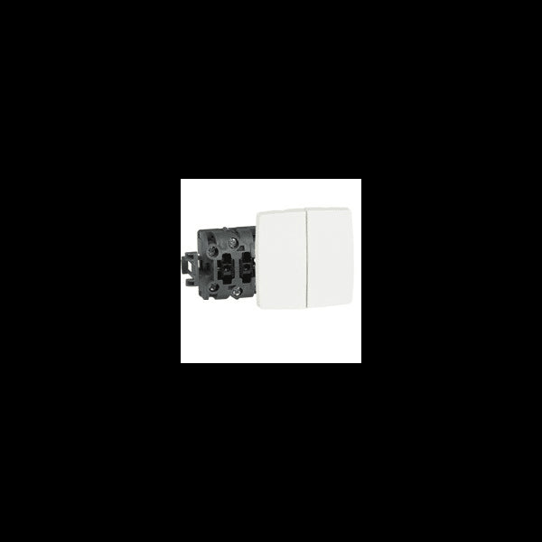 Double poussoir appareillage saillie composable 6A Blanc LEGRAND 086121
