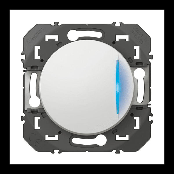 Legrand Dooxie interrupteur ou va-et-vient blanc - 10 AX avec voyant lumineux - 600011