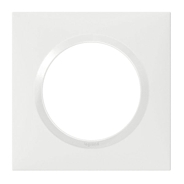 Dooxie plaque carrée 1 poste finition blanc - Legrand 600801