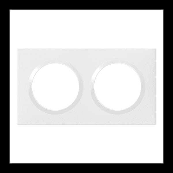 Legrand Dooxie plaque carrée 2 postes finition blanc 600802