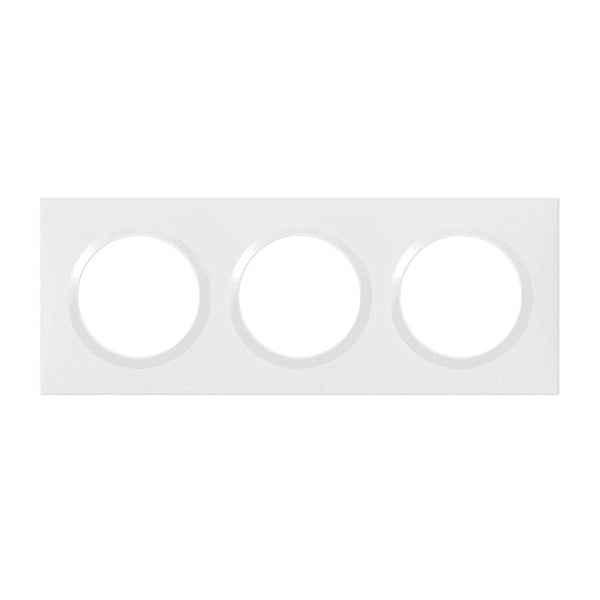 Legrand Dooxie plaque carrée 3 postes finition blanc 600803