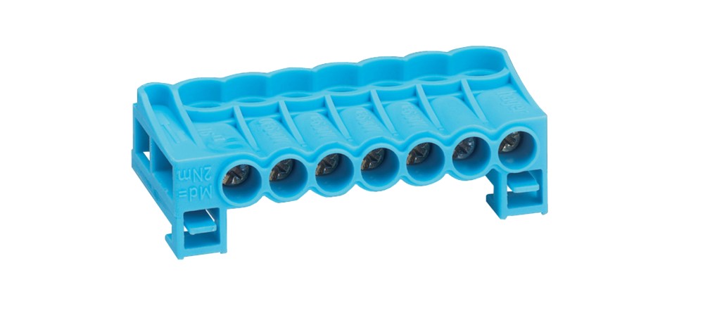 HAGER Bornier arrivée neutre à cage 7 x 25 mm² KN07N