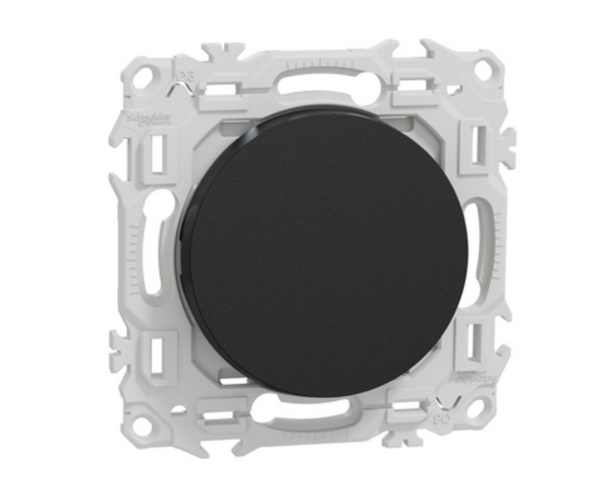 Odace - va-et-vient ou poussoir - 10AX - noir onyx - Schneider Electric S940204