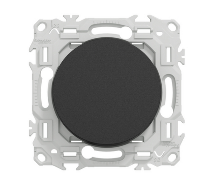 Odace - va-et-vient ou poussoir - 10AX - noir onyx - Schneider Electric S940204