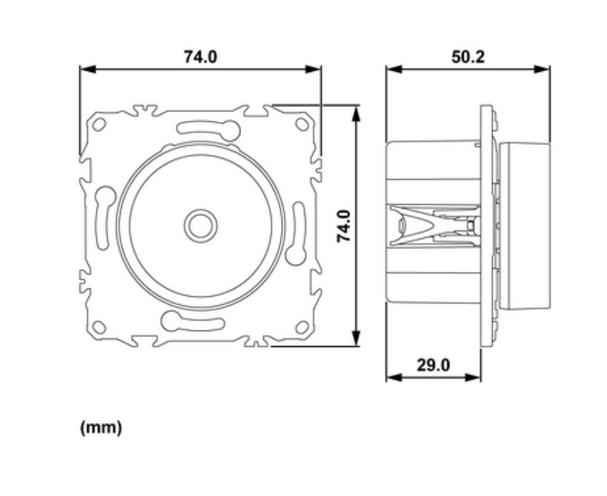 Odace - variateur de lumière universel 2 ou 3 fils - rotatif - blanc craie - Schneider Electric S920519