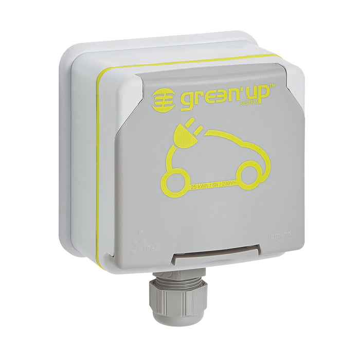 Prêt à poser Green'up Access connecté - prise pour véhicule électrique avec module Control - Legrand 090487