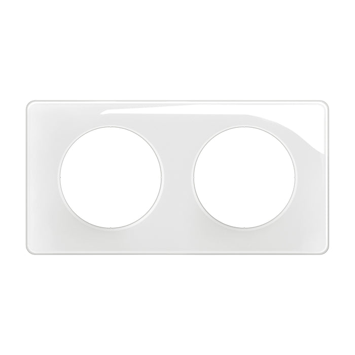 Céliane - plaque de finition 2 postes blanc émaillé - Legrand CP0002