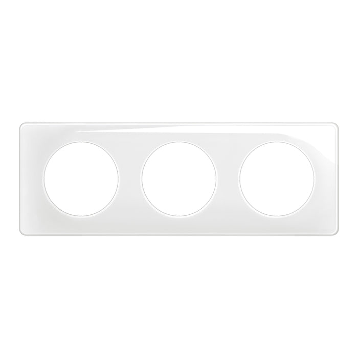 Céliane - plaque de finition 3 postes Blanc émaillé - Legrand CP0003
